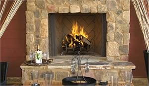 Outdoor Wood Burning 36" Fireplace with Masonry Custom Interior Liners by Superior WRE6000 WRE6036