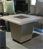 Cosmopolitan Square Fire Table Shown with a Smoke Finish