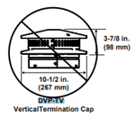 DVP-TV Vertical Direct Vent Termination Cap with Storm Collar